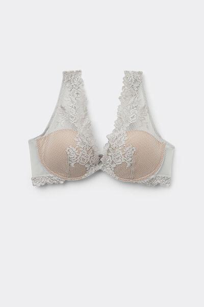 Grey Pretty Flowers Elena Balconette Bra, 5601_347J, large image number 2