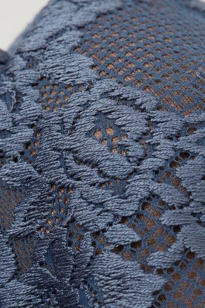 Blue Pretty Flowers Elena Balconette Bra, , large image number 4