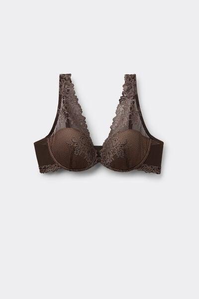 Brown Pretty Flowers Elena Balconette Bra, 5601_705J, large image number 3