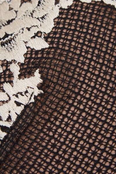 Black Pretty Flowers Balconette Bra, Black/ivory, large image number 4