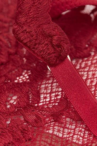 Red Pretty Flowers Balconette Bra, Wax Red, large image number 4