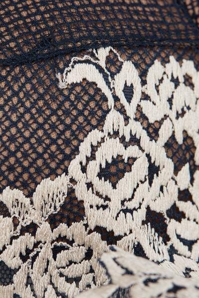 Navy Pretty Flowers Balconette Bra, Intense Blue/vanilla, large image number 5