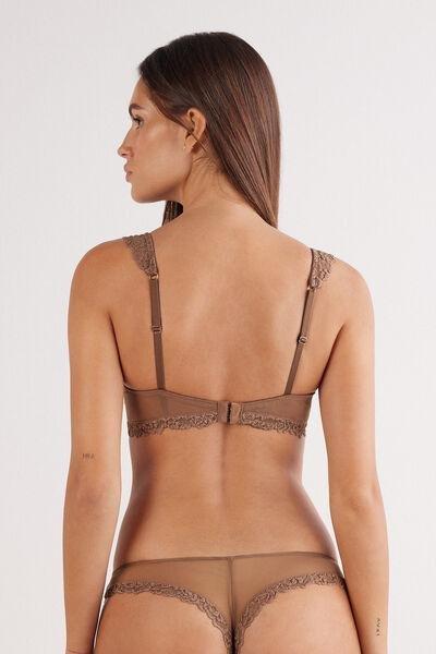 Beige Pretty Flowers Giorgia Balconette Bra, , large image number 3