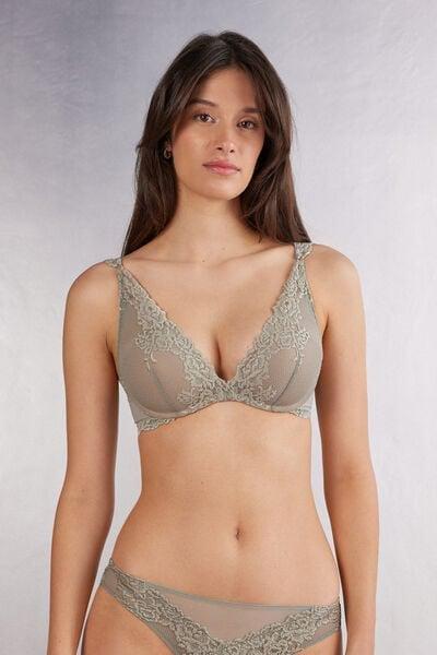 Green Pretty Flowers Balconette Bra, 5601_657J, large image number 0