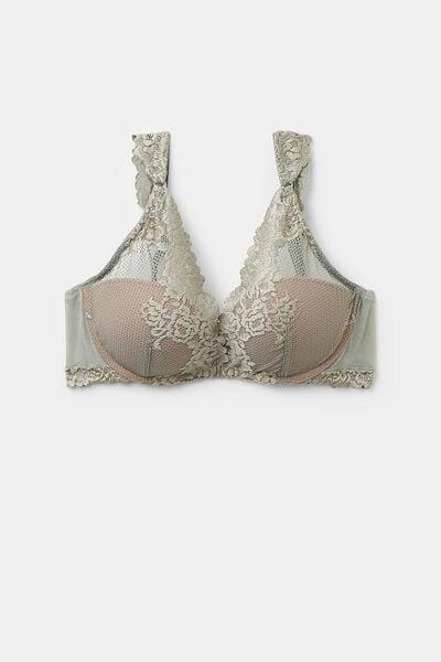 Green Pretty Flowers Balconette Bra, 5601_657J, large image number 2