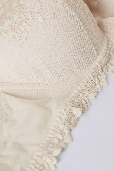 Cream Sofia Pretty Flowers Balconette Bra, , large image number 4