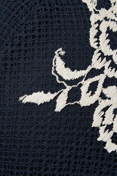 Navy Pretty Flowers Balconette Bra, Intense Blue/vanilla, large image number 4