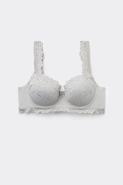 Grey Embroidered Balconette Bra, 5601_347J, large image number 2