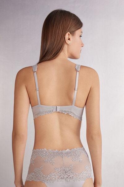 Grey Embroidered Balconette Bra, 5601_347J, large image number 3