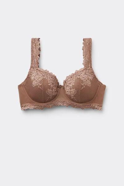 Beige Sofia Pretty Flowers Balconette Bra, Brown Mocha, large image number 3