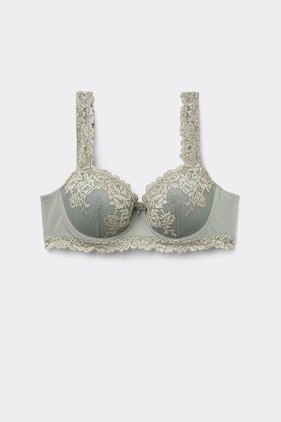 Green Pretty Flowers Sofia Balconette Bra, , large image number 2