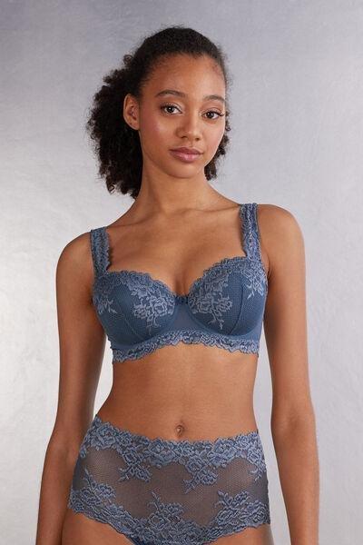 Blue Pretty Flowers Sofia Balconette Bra, , large image number 0