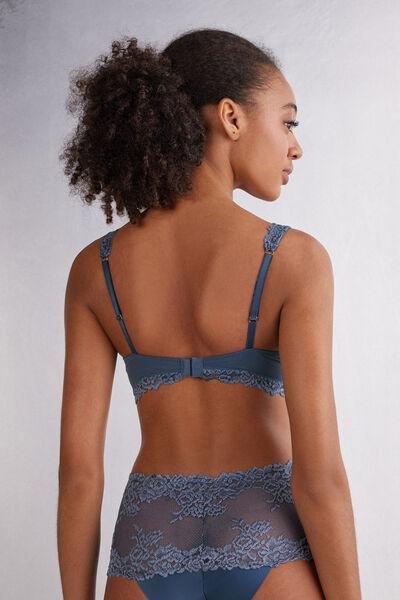 Blue Pretty Flowers Sofia Balconette Bra, , large image number 3
