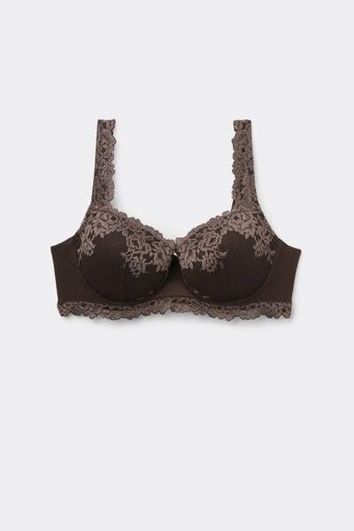 Brown Pretty Flowers Sofia Balconette Bra, 5601_705J, large image number 3