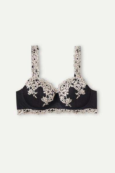 Black Sofia Balconette Bra, , large image number 2