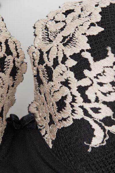 Black Sofia Balconette Bra, , large image number 4