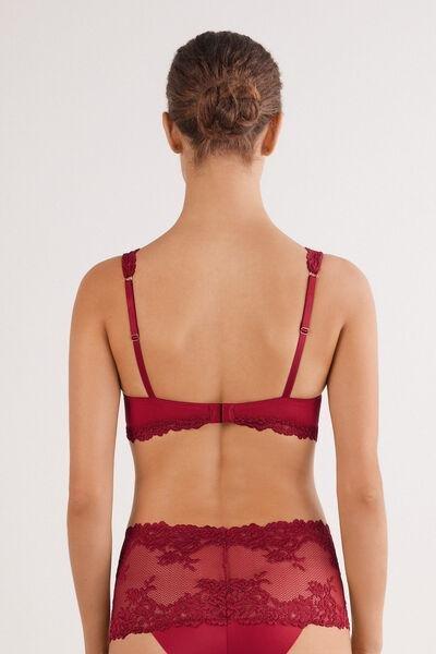 Red Pretty Flowers Sofia Balconette Bra, Wax Red, large image number 3