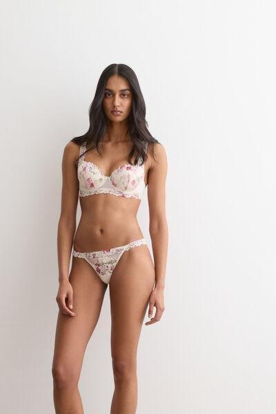 Pink Sofia Pretty Flowers Print Balconette Bra, 5601_057K, large image number 1