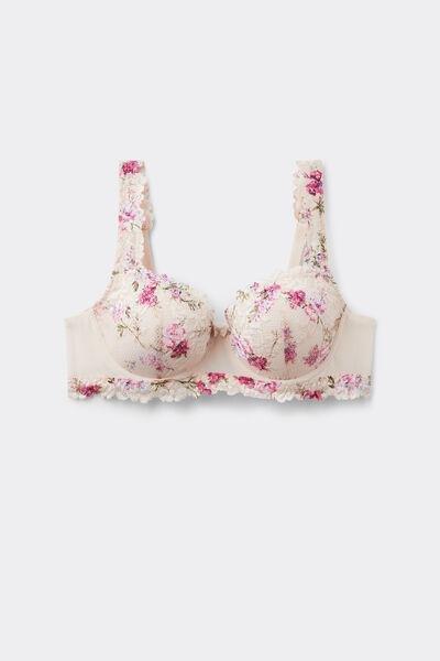 Pink Sofia Pretty Flowers Print Balconette Bra, 5601_057K, large image number 3