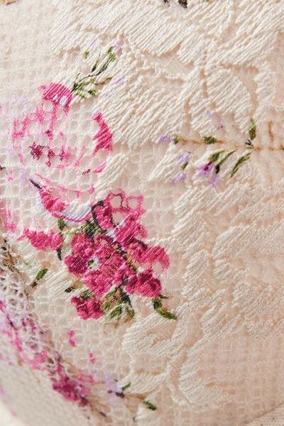 Pink Sofia Pretty Flowers Print Balconette Bra, 5601_057K, large image number 4