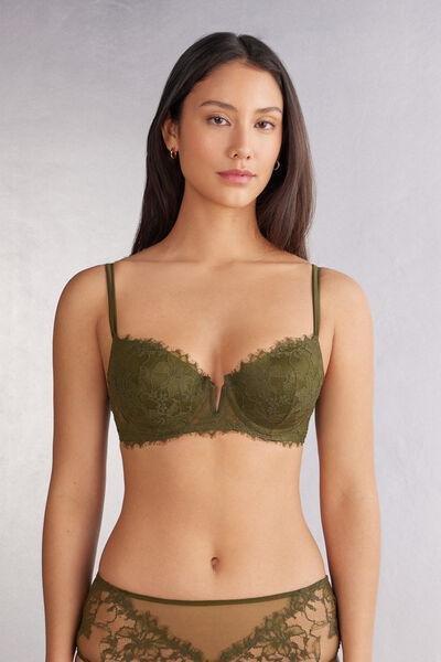 Green Imaginary Journey Balconette Bra, , medium