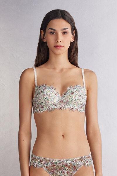 Multicolour Floral Romance Balconette Bra, , large image number 0