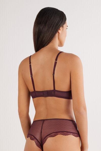 Burgundy La Vie En Rose Floral Lace Balconette Bra, 5601_028K, large image number 3