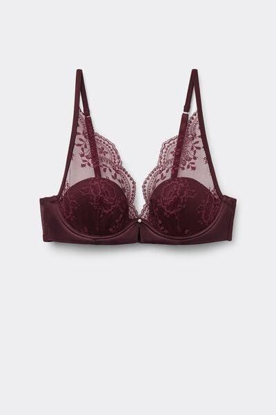 Burgundy La Vie En Rose Floral Lace Balconette Bra, 5601_028K, large image number 5