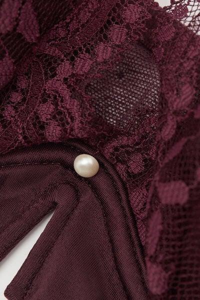 Burgundy La Vie En Rose Floral Lace Balconette Bra, 5601_028K, large image number 6