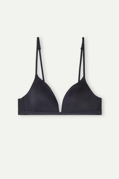 Black Ultralight Microfibre Triangle Bra, , large image number 2
