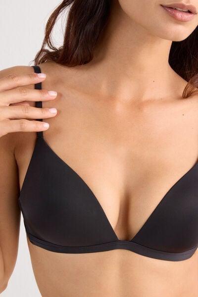 Black Ultralight Triangle Bra, Black, large image number 5