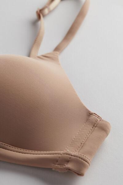 Biege Tiziana Microfibre Triangle Bra, , large image number 7