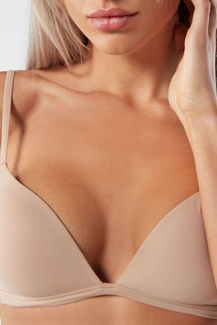 Biege Tiziana Microfibre Triangle Bra, , large image number 9