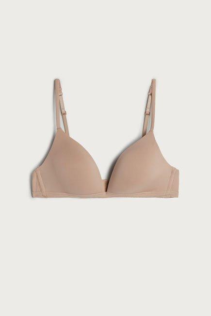 Biege Tiziana Microfibre Triangle Bra, , large image number 10