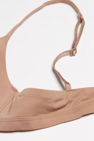 Beige Tiziana Microfibre Triangle Bra, , large image number 5
