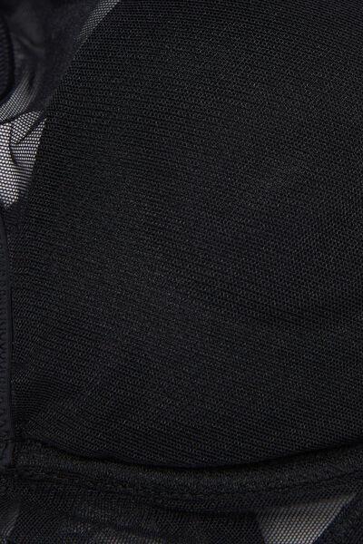 Black Invisible Touch Elena Balconette Bra, Black, large image number 4