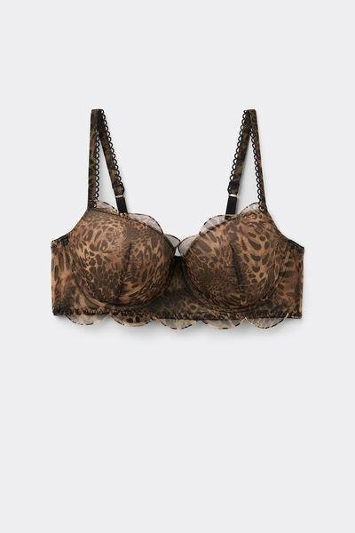 Brown Animal Print Sofia Balconette Bra, 5601_847J, large image number 2