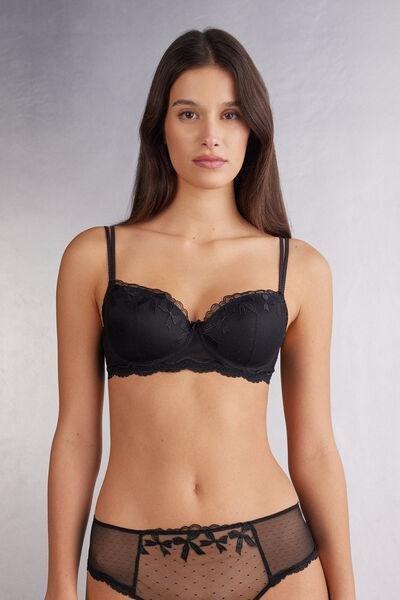 Black Frou Frou Romance Sofia Bra, , large image number 0