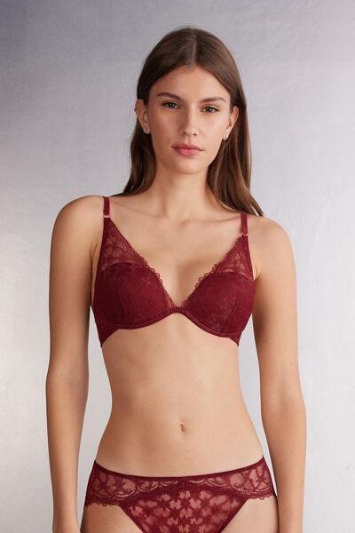 Red She Is A Classic Lace Balconette Bra, 5601_770J, large image number 0