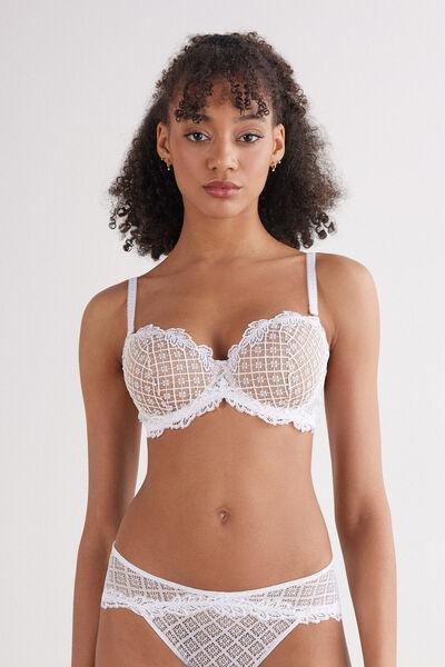 White Sofia Balconette Bra, , large image number 0