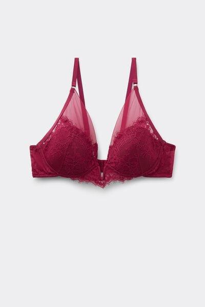 Red Sheer Glamour Elena Balconette Bra, 5601_940J, large image number 2