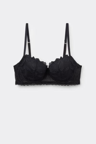 Black All About Flowers Sofia Balconette Bra, Black, large image number 2