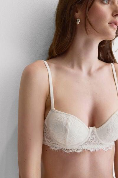 Ivory Ethereal Embrace Sofia Balconette Bra, Powder White, large image number 5