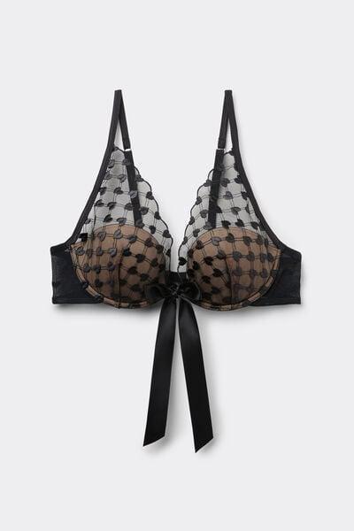 Black The Love Club Elena Balconette Bra, Black, large image number 3