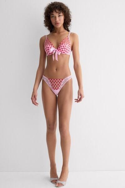 Pink / Red The Love Club Elena Balconette Bra, 5601_058K, large image number 1