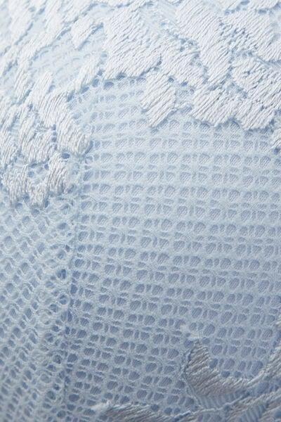 Blue Sofia Silky Flowers Silk And Lace Balconette Bra, 5601_060K, large image number 4