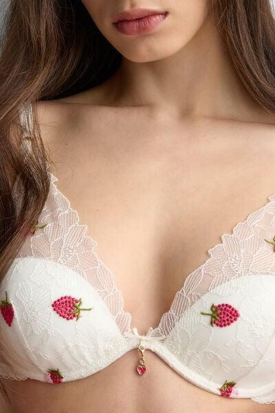 White Sweet As A Berry Elena Balconette Bra, Powder White, large image number 2