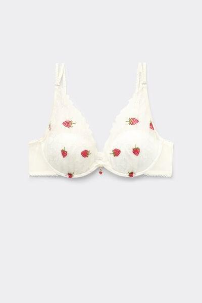White Sweet As A Berry Elena Balconette Bra, Powder White, large image number 3