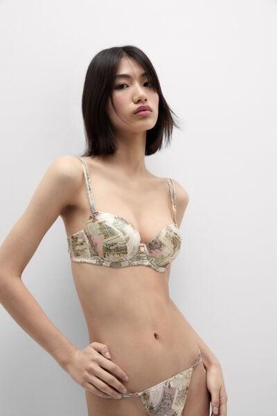 Beige La Dolce Vita Sofia Silk Balconette Bra, 5601_199K, large image number 1