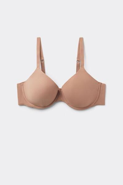 Microfibre balconette bra - Light beige - Ladies